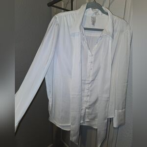 Elegant White Button-Up Blouse